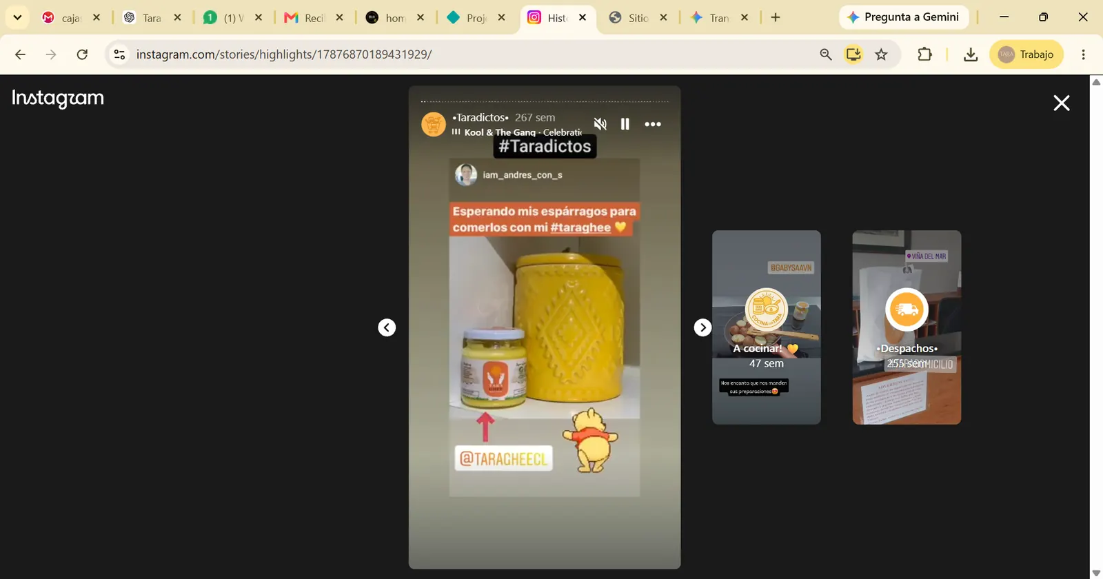 Frasco de Tara Ghee junto a una preparación de espárragos